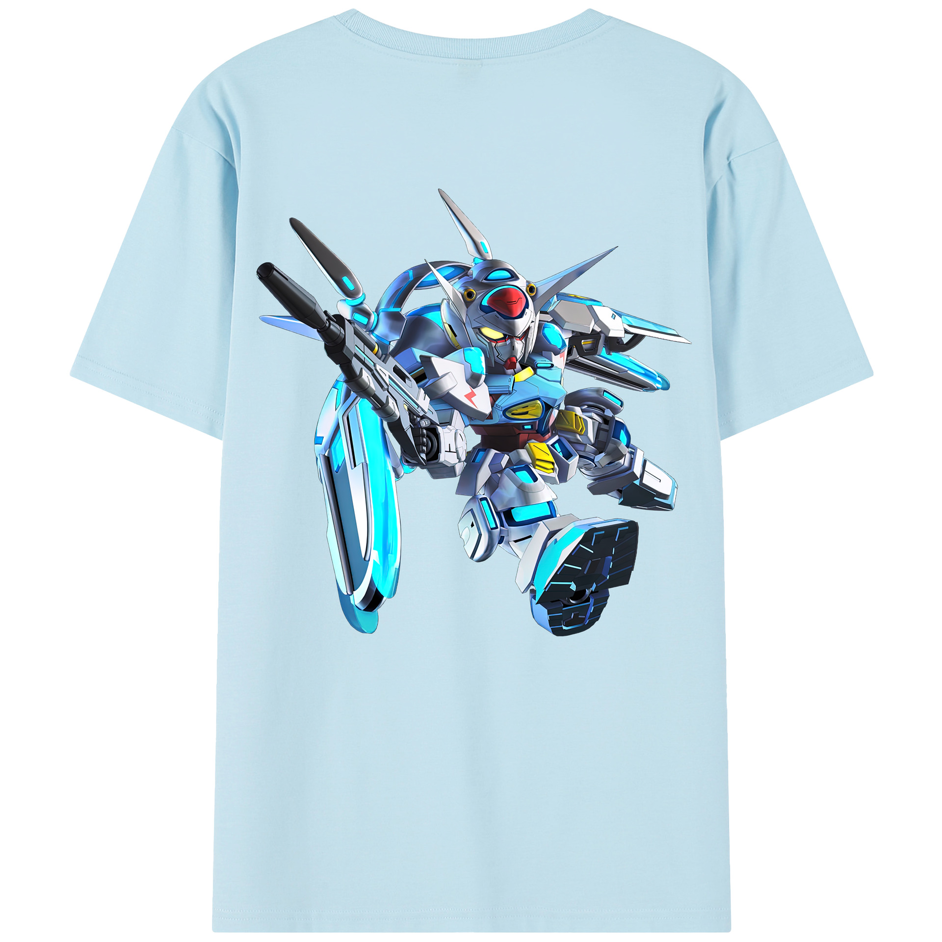 （画像用） 機動戦士ガンダム Mobile Suit Gundam 綿100％半袖Tシャツ（背面プリント）